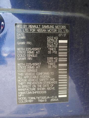 Photo 11 VIN: KNMAT2MV3HP610006 - NISSAN ROGUE S 