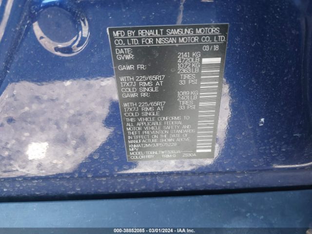 Photo 8 VIN: KNMAT2MV3JP575229 - NISSAN ROGUE 