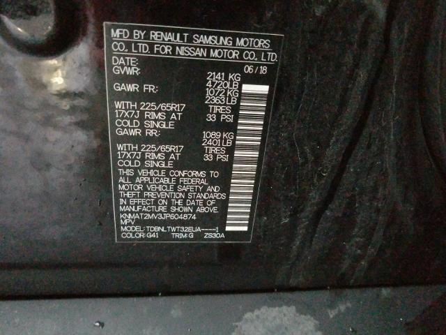 Photo 9 VIN: KNMAT2MV3JP604874 - NISSAN ROGUE S 