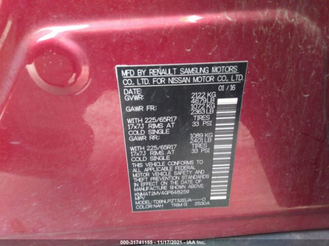 Photo 8 VIN: KNMAT2MV4GP648259 - NISSAN ROGUE 