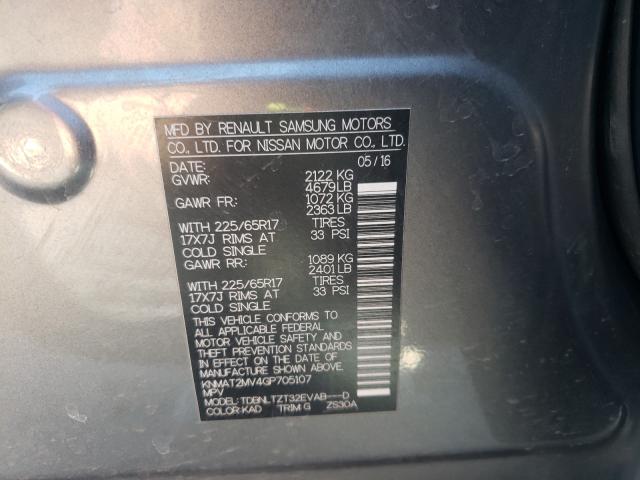 Photo 9 VIN: KNMAT2MV4GP705107 - NISSAN ROGUE S 