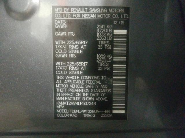 Photo 9 VIN: KNMAT2MV4LP537348 - NISSAN ROGUE 