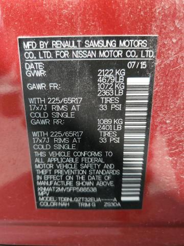 Photo 12 VIN: KNMAT2MV5FP588538 - NISSAN ROGUE S 