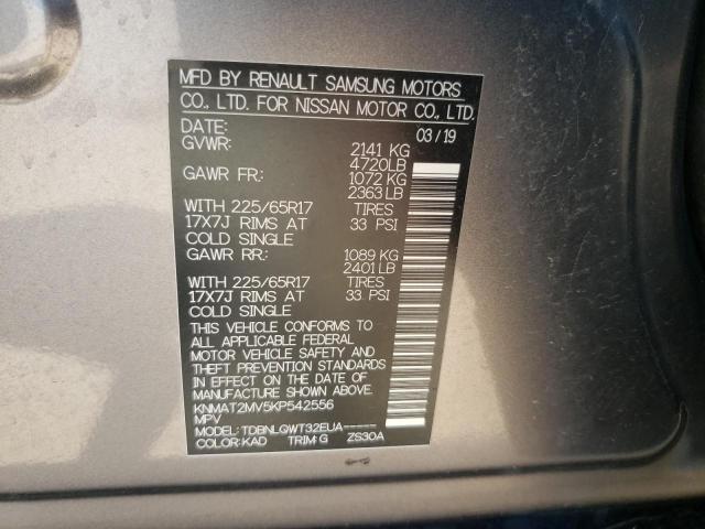 Photo 9 VIN: KNMAT2MV5KP542556 - NISSAN ROGUE 