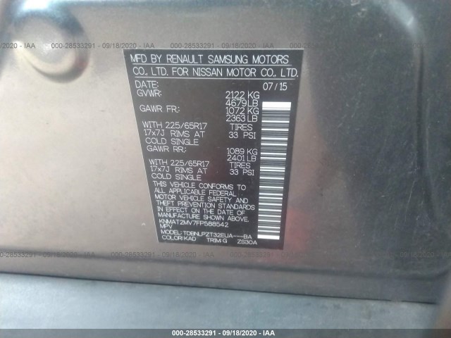 Photo 8 VIN: KNMAT2MV7FP588542 - NISSAN ROGUE 