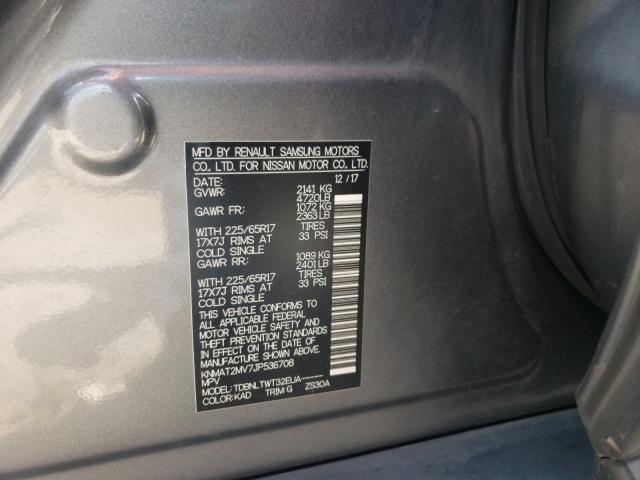 Photo 9 VIN: KNMAT2MV7JP536708 - NISSAN ROGUE S 