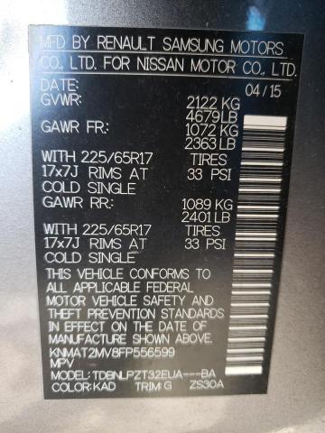 Photo 9 VIN: KNMAT2MV8FP556599 - NISSAN ROGUE S 