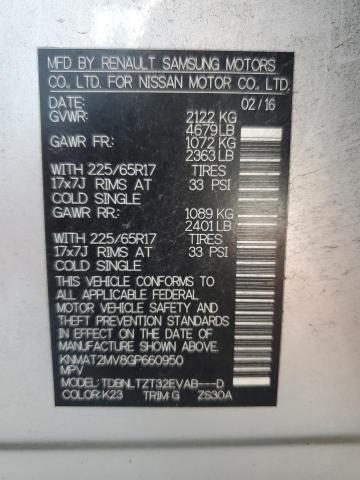 Photo 12 VIN: KNMAT2MV8GP660950 - NISSAN ROGUE S 