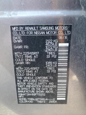 Photo 12 VIN: KNMAT2MV8GP715252 - NISSAN ROGUE S 