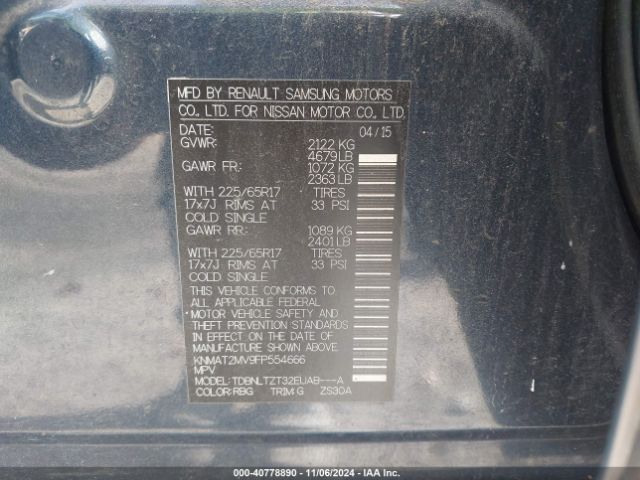 Photo 8 VIN: KNMAT2MV9FP554666 - NISSAN ROGUE 