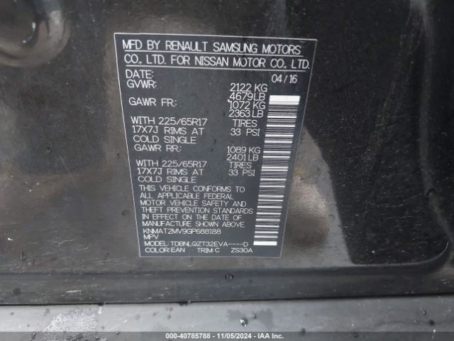 Photo 8 VIN: KNMAT2MV9GP688188 - NISSAN ROGUE 