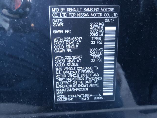 Photo 9 VIN: KNMAT2MV9HP615601 - NISSAN ROGUE 