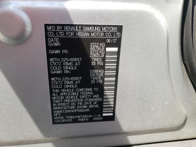 Photo 9 VIN: KNMAT2MVXHP596248 - NISSAN ROGUE S 