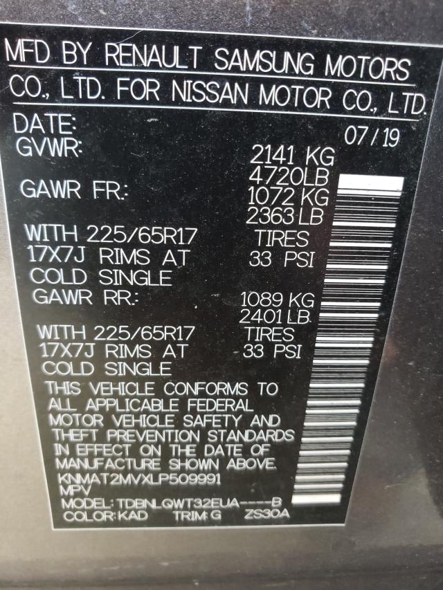 Photo 9 VIN: KNMAT2MVXLP509991 - NISSAN ROGUE 