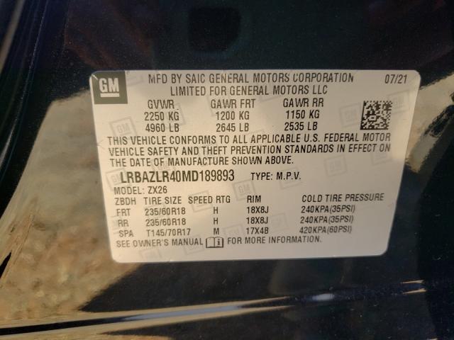 Photo 9 VIN: LRBAZLR40MD189893 - BUICK ENVISION P 