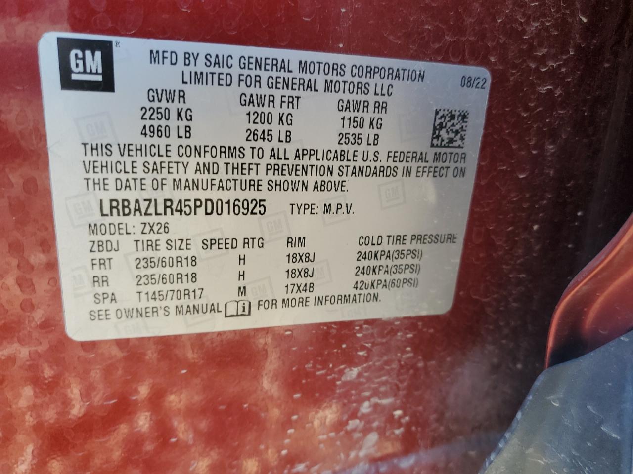 Photo 12 VIN: LRBAZLR45PD016925 - BUICK ENVISION 