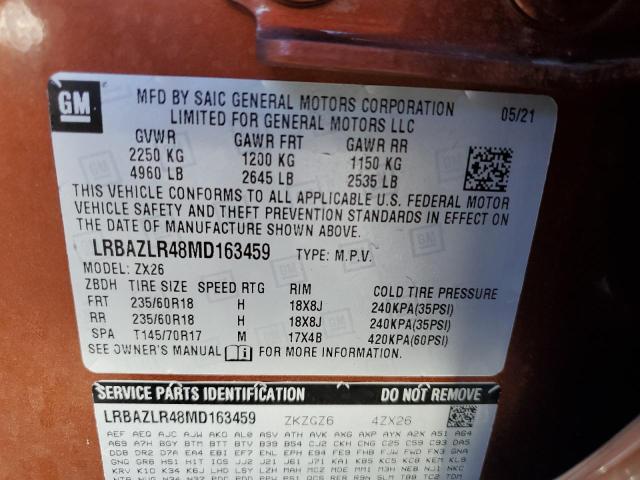 Photo 9 VIN: LRBAZLR48MD163459 - BUICK ENVISION P 