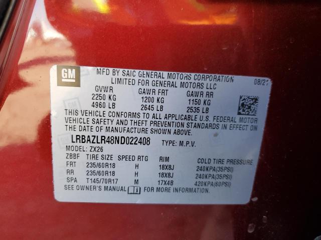 Photo 11 VIN: LRBAZLR48ND022408 - BUICK ENVISION P 