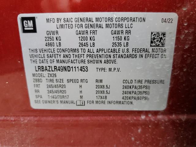 Photo 12 VIN: LRBAZLR49ND111453 - BUICK ENVISION 