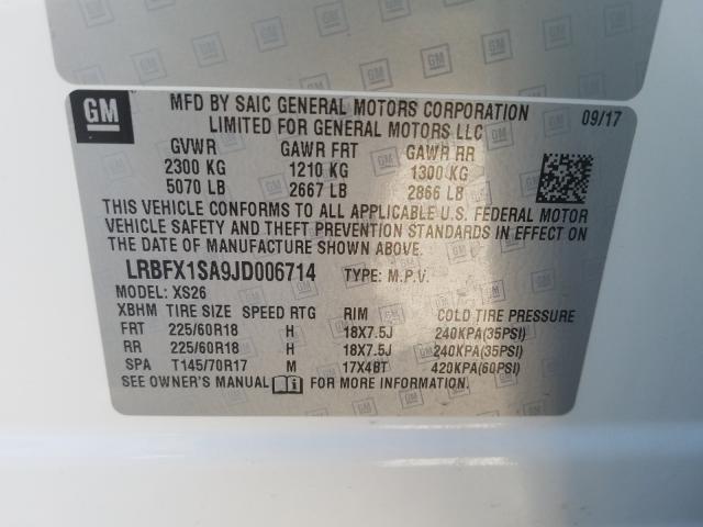 Photo 9 VIN: LRBFX1SA9JD006714 - BUICK ENVISION E 