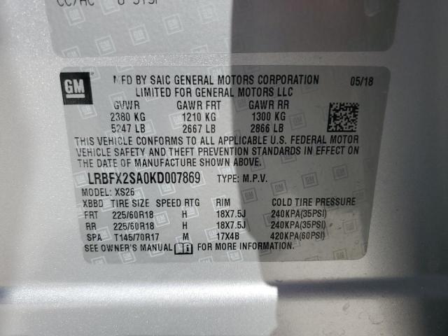 Photo 12 VIN: LRBFX2SA0KD007869 - BUICK ENVISION E 