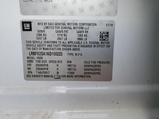 Photo 11 VIN: LRBFX2SA1KD100223 - BUICK ENVISION 