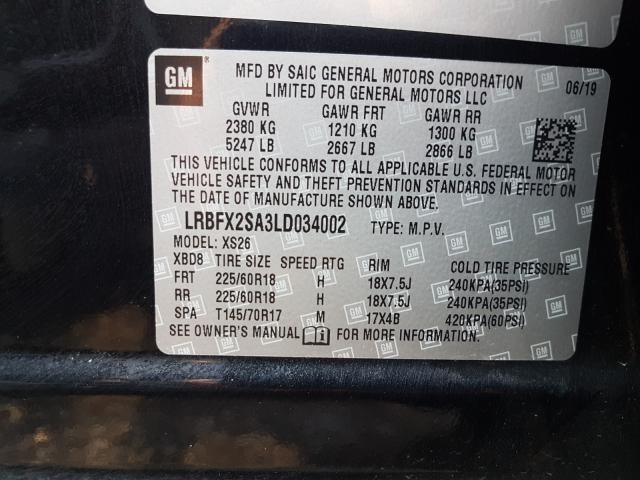 Photo 9 VIN: LRBFX2SA3LD034002 - BUICK ENVISION E 