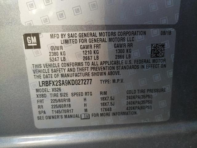 Photo 9 VIN: LRBFX2SA9KD027277 - BUICK ENVISION E 