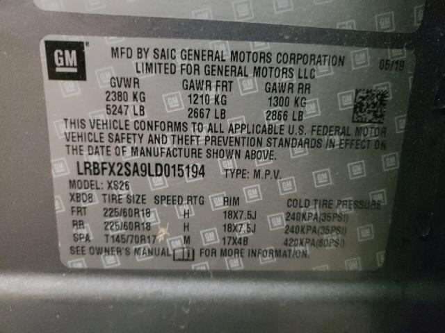 Photo 9 VIN: LRBFX2SA9LD015194 - BUICK ENVISION E 