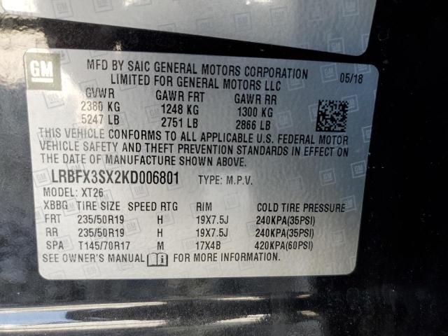 Photo 9 VIN: LRBFX3SX2KD006801 - BUICK ENVISION P 