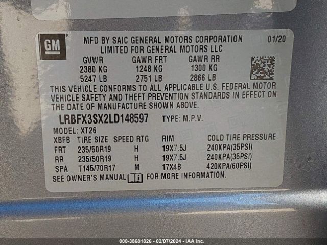 Photo 8 VIN: LRBFX3SX2LD148597 - BUICK ENVISION 