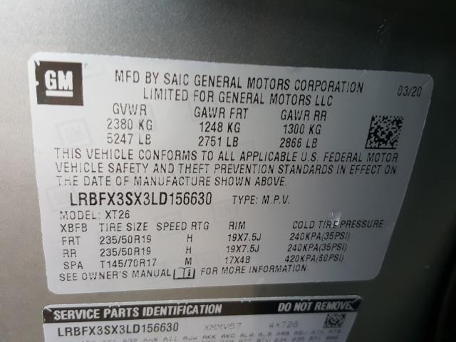 Photo 9 VIN: LRBFX3SX3LD156630 - BUICK ENVISION P 