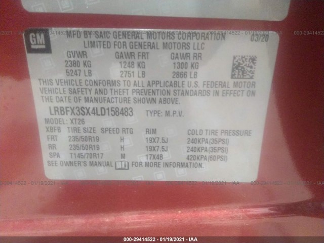 Photo 8 VIN: LRBFX3SX4LD158483 - BUICK ENVISION 