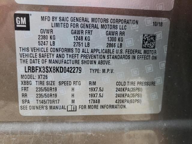 Photo 9 VIN: LRBFX3SX8KD042279 - BUICK ENVISION P 