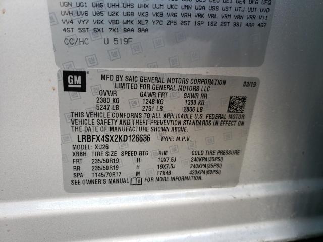 Photo 9 VIN: LRBFX4SX2KD126636 - BUICK ENVISION P 