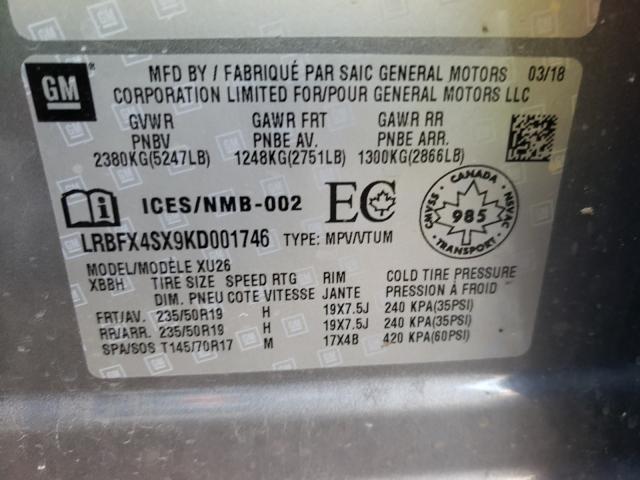 Photo 9 VIN: LRBFX4SX9KD001746 - BUICK ENVISION 