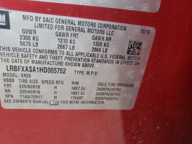 Photo 9 VIN: LRBFXASA1HD065752 - BUICK ENVISION P 