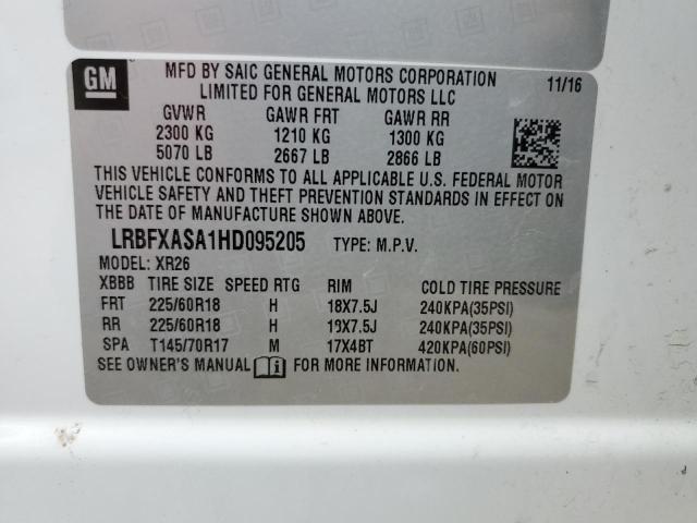 Photo 9 VIN: LRBFXASA1HD095205 - BUICK ENVISION P 