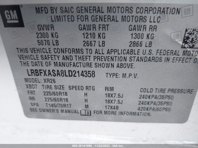 Photo 8 VIN: LRBFXASA8LD214358 - BUICK ENVISION 