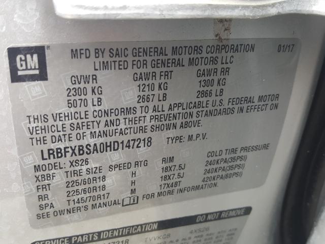 Photo 9 VIN: LRBFXBSA0HD147218 - BUICK ENVISION E 