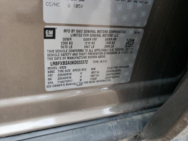 Photo 9 VIN: LRBFXBSA0KD033372 - BUICK ENVISION P 