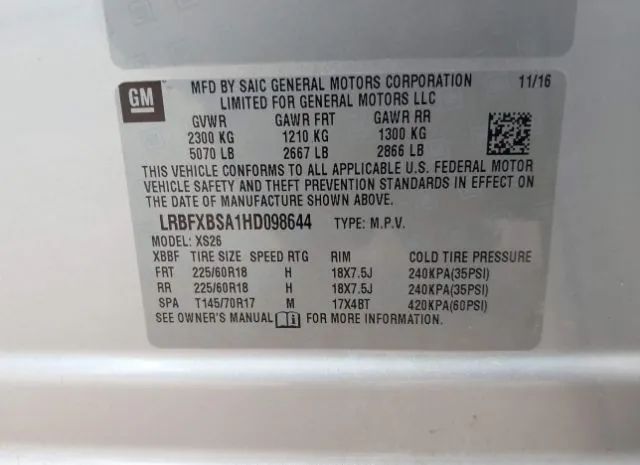 Photo 8 VIN: LRBFXBSA1HD098644 - BUICK ENVISION 