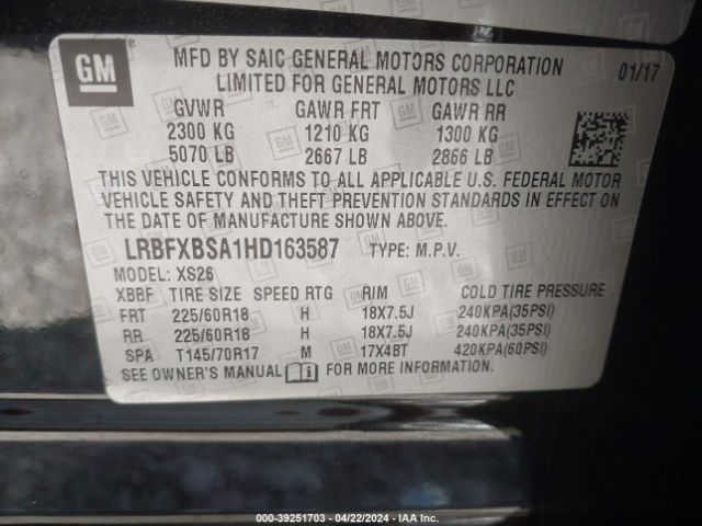 Photo 8 VIN: LRBFXBSA1HD163587 - BUICK ENVISION 