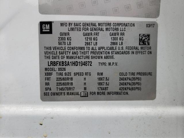 Photo 9 VIN: LRBFXBSA1HD194872 - BUICK ENVISION E 