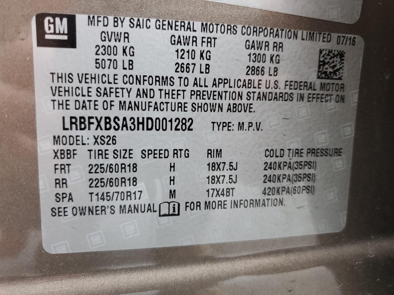 Photo 11 VIN: LRBFXBSA3HD001282 - BUICK ENVISION 