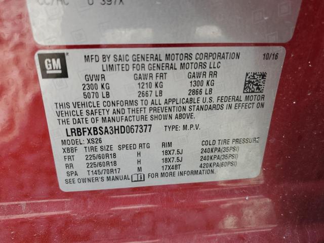 Photo 12 VIN: LRBFXBSA3HD067377 - BUICK ENVISION E 