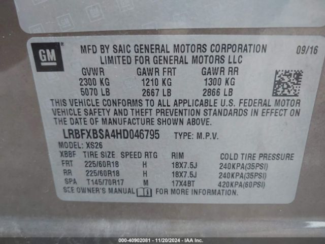 Photo 8 VIN: LRBFXBSA4HD046795 - BUICK ENVISION 