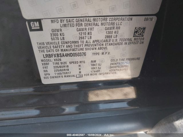 Photo 8 VIN: LRBFXBSA4HD050376 - BUICK ENVISION 