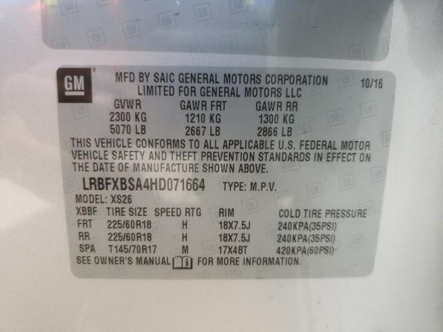 Photo 9 VIN: LRBFXBSA4HD071664 - BUICK ENVISION E 