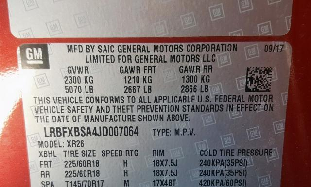 Photo 9 VIN: LRBFXBSA4JD007064 - BUICK ENVISION 